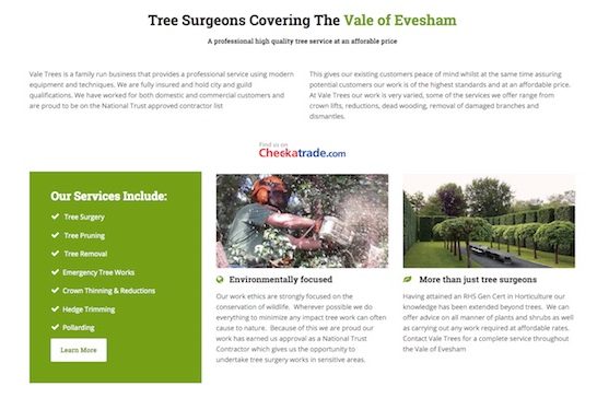 vale of evesham tree surgeon