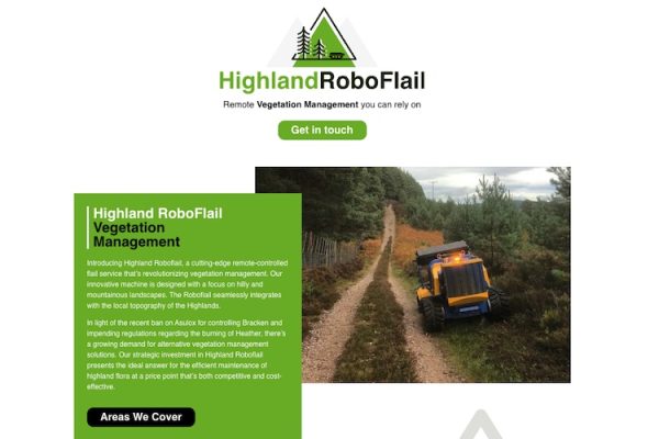Highland Roboflail vegetation flailing and mulching in North Scotland.